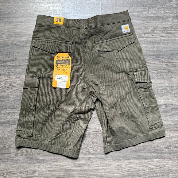 *NEW Carhartt Men's Rugged Flex Canvas Cargo Work Shorts - Brown - Picture 4 of 8